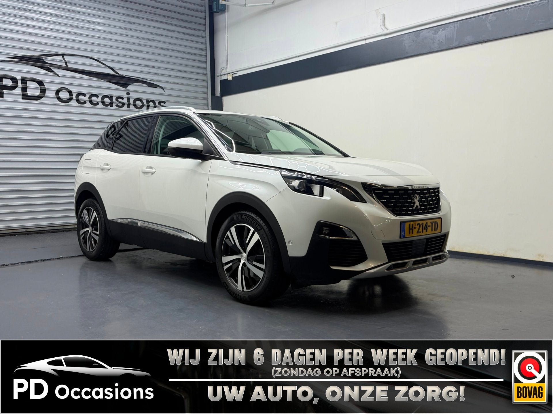 Peugeot 3008 1.6 e-THP GT Line - Trekhaak - Dealer onderh. -, Auto's, 4 cilinders, Leder en Stof, Wit, Bedrijf