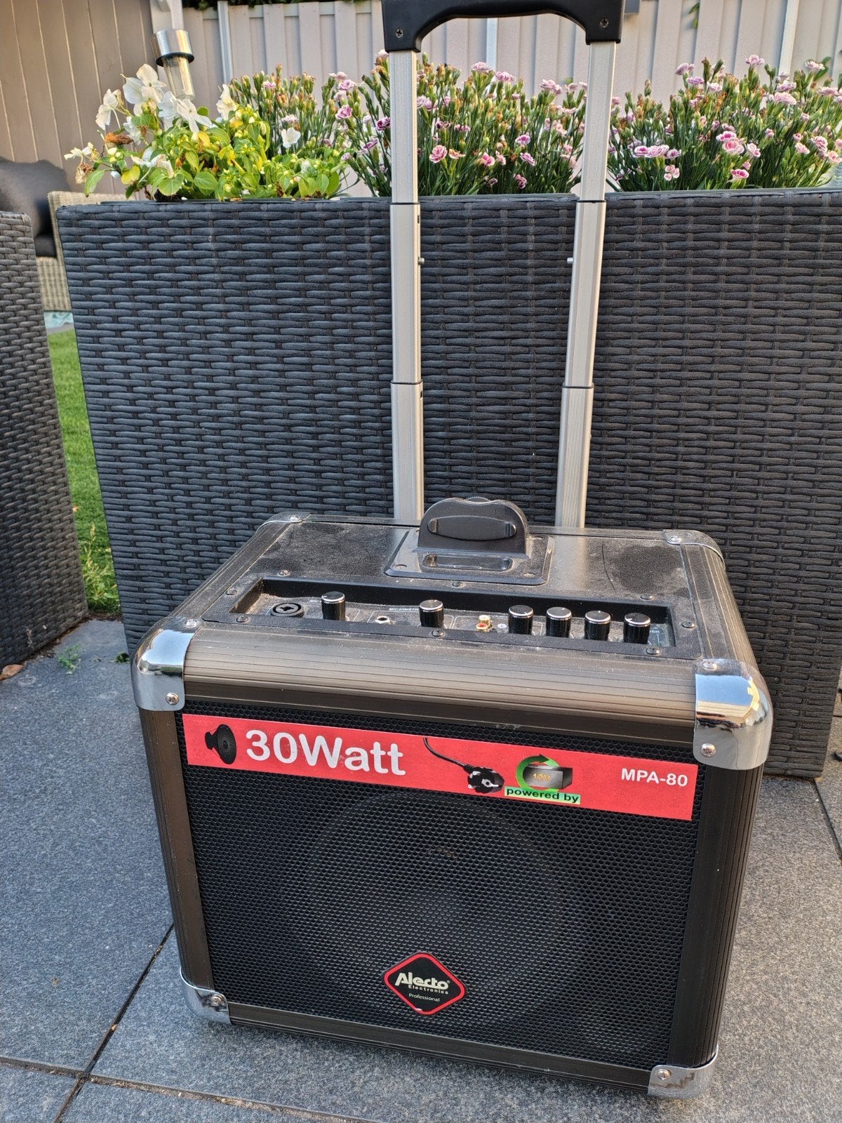 Alecto MPA-80 Party Speaker 30W met Trolleyfunctie, Overige merken, Gebruikt, Party speaker, Ophalen of Verzenden