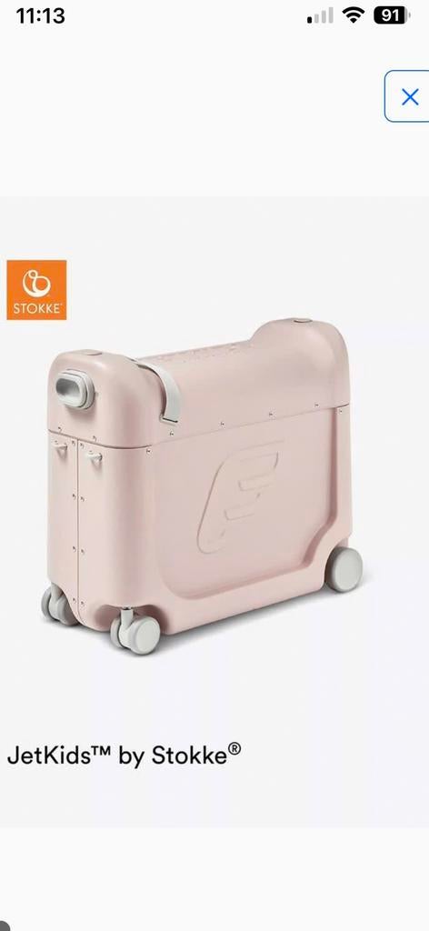 Stokke kinder koffer, Sieraden, Tassen en Uiterlijk, Koffers, Hard kunststof, Minder dan 50 cm, Ophalen of Verzenden, Zo goed als nieuw