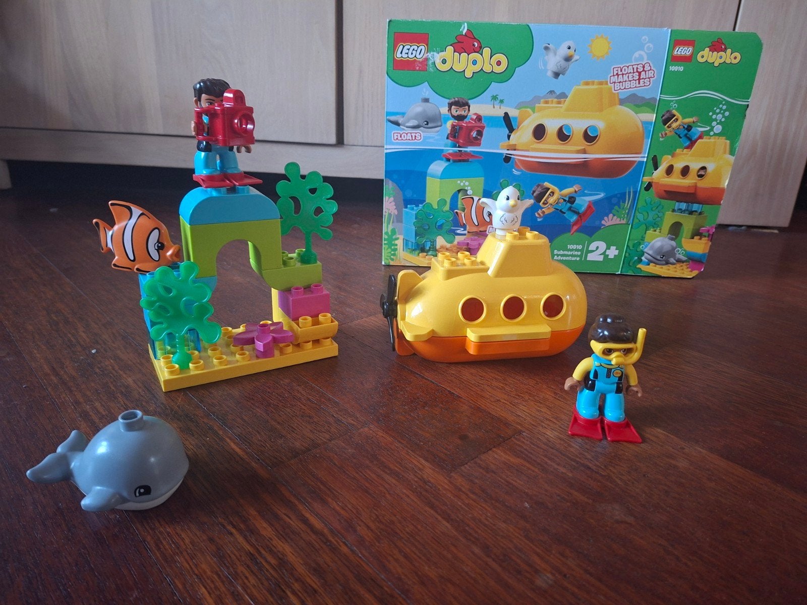 Lego Duplo 10910 - Avontuur met onderzeeër 2+ jaar, Gebruikt, Compleet, Ophalen of Verzenden, Duplo