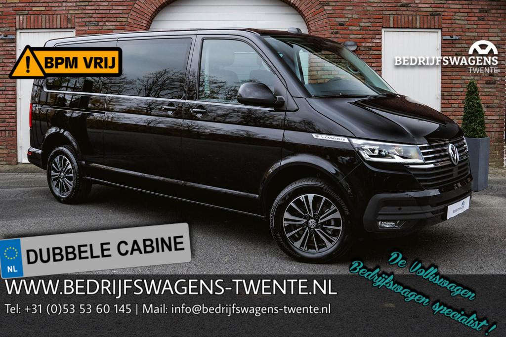 Volkswagen Transporter T6.1 Caravelle 2.0 TDI 150 PK DSG CAR, Auto's, Stof, Gebruikt, Zwart, 4 cilinders