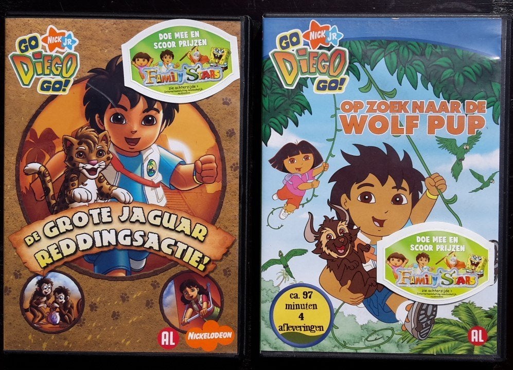 DVD Set - Go Diego Go! - Wolf Pup en Jaguar Reddingsactie, Animatie, Alle leeftijden, Tv-serie, Zo goed als nieuw