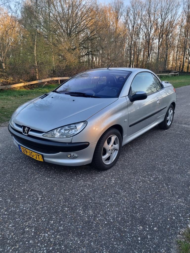 Peugeot 206 1.6 16V CC Roland Garros AUT 2002 Grijs, Zwart, 4 cilinders, Cabriolet, 4 stoelen