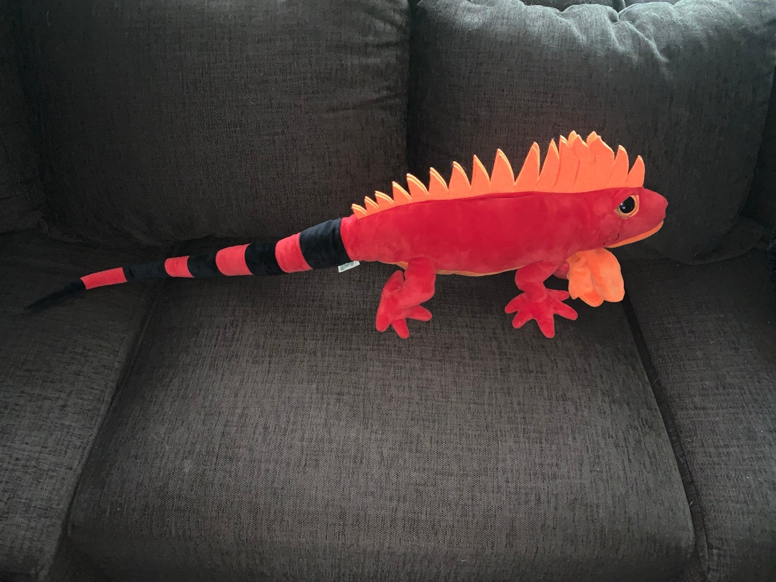 Grote Pluche Leguaan - 110 cm, Overige typen, Ophalen of Verzenden, Zo goed als nieuw, Rood
