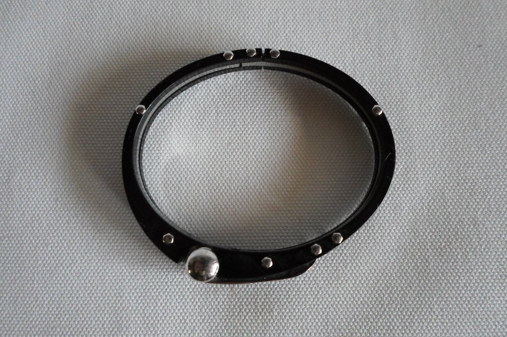 Biker Armband Industriele Armband RVS Zwart Zilver, Ophalen of Verzenden, Zo goed als nieuw, Zwart, Staal