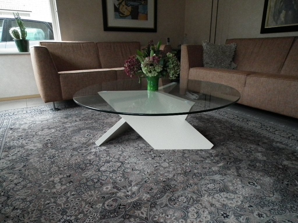 Salontafel Castelijn Design, Ophalen, Gebruikt, Rond, Glas