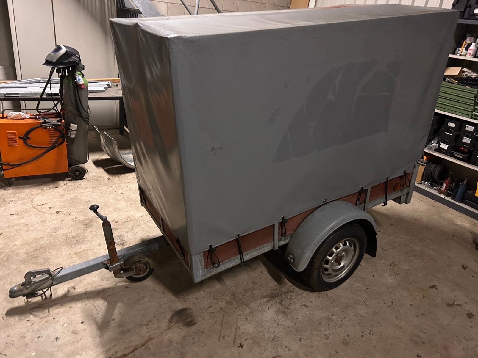 Aanhanger aanhangwagen huifaanhanger, Ophalen, Gebruikt