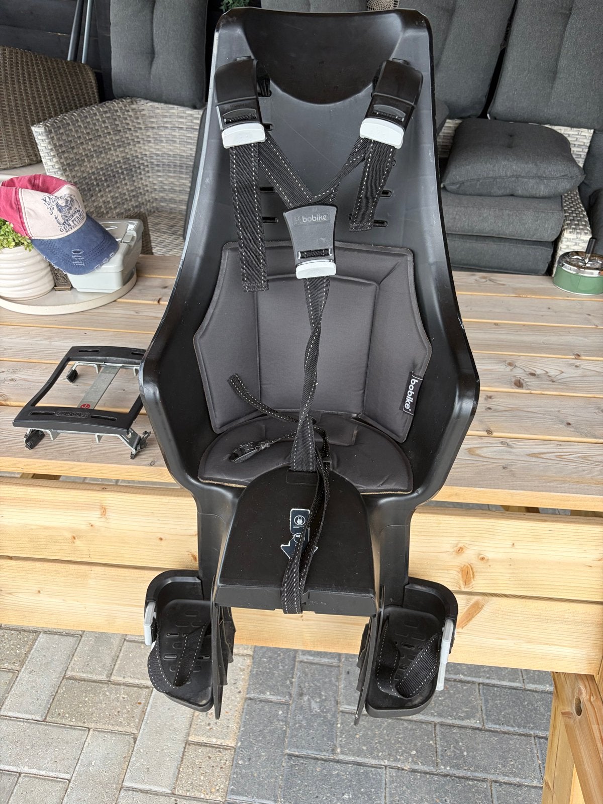 Bobike Achterzitje - Zwart,, Achterzitje, Ophalen of Verzenden, 9 t/m 36 kg, Gebruikt