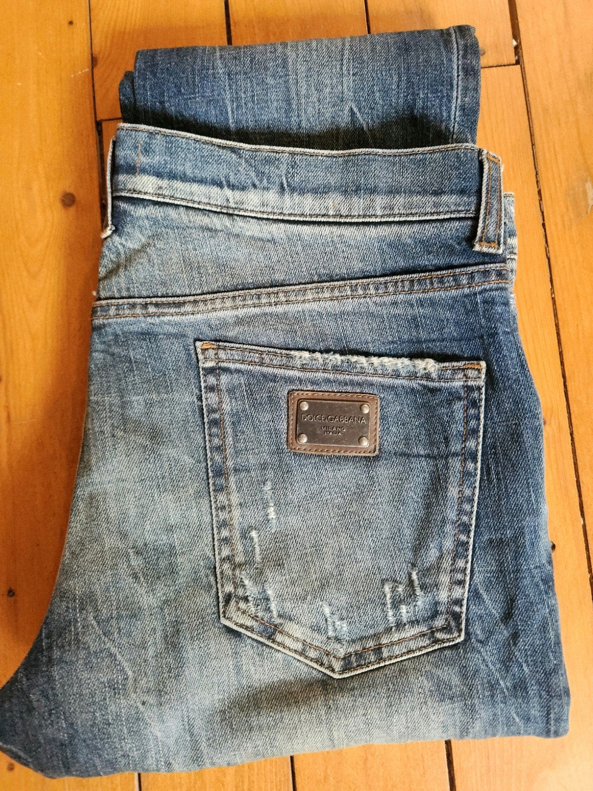 Dolce & Gabbana Type 14 Distressed Jeans - Maat 50, Dolce & Gabbana, Blauw, Ophalen of Verzenden, W33 - W34 (confectie 48/50)