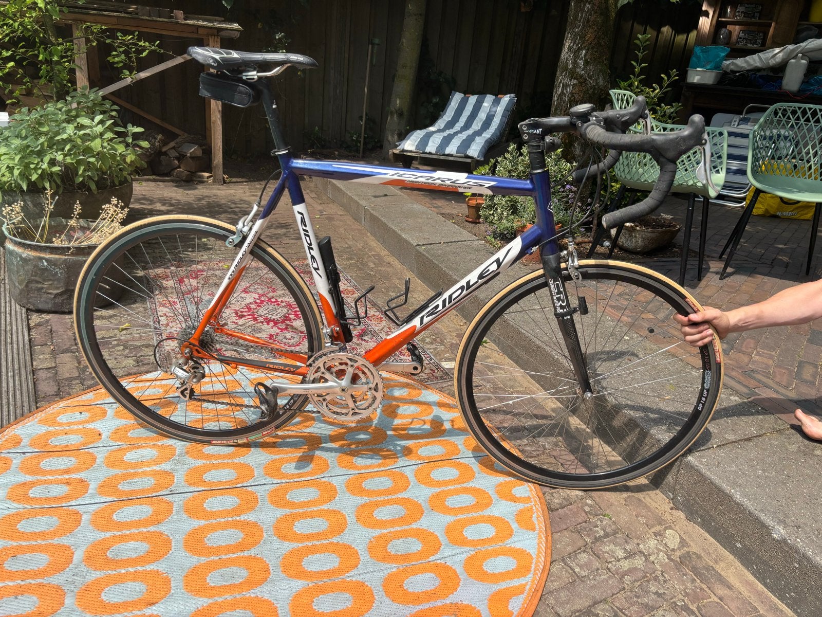 Ridley Icarus Racefiets. Framemt 60. Aluminium & Carbon vork, 28 inch, Gebruikt, Velgrem, Aluminium