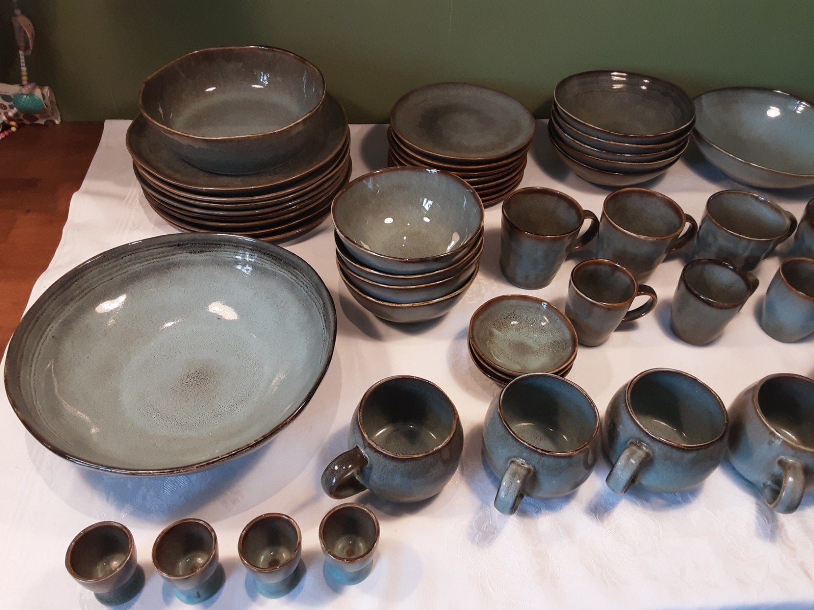 Servies van de Xenox Toscane donkergroen, Huis en Inrichting, Keuken | Servies, Ophalen of Verzenden, Zo goed als nieuw, Overige stijlen