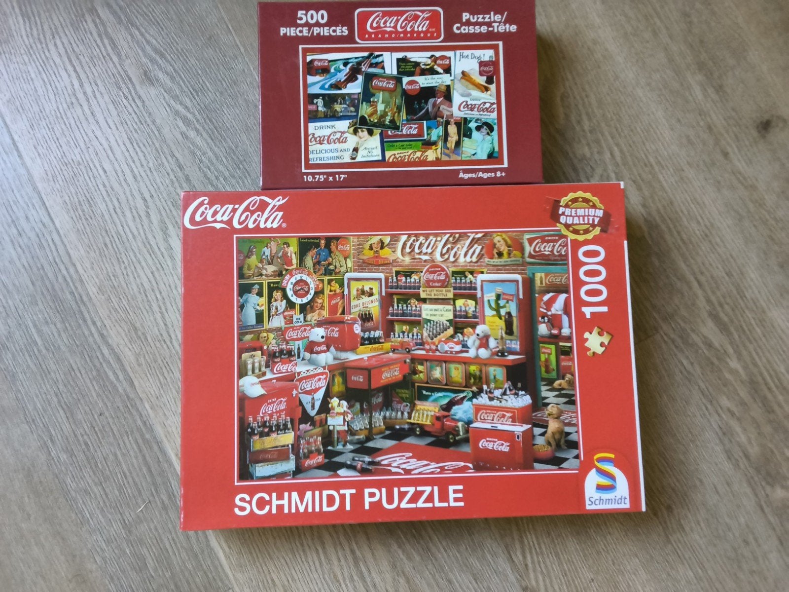 2 Coca-Cola Legpuzzels: Samen voor 10 euro., Ophalen of Verzenden, 500 t/m 1500 stukjes