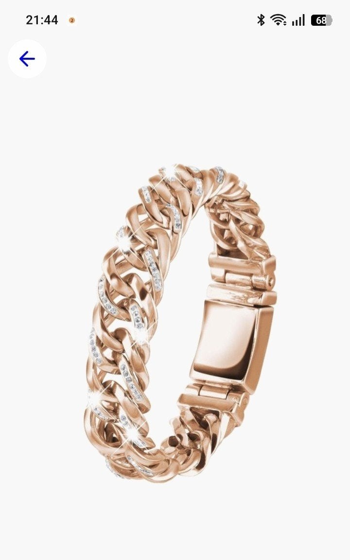 Gezocht Lucardi schakel armband, Verzenden, Zo goed als nieuw, Goud, Staal