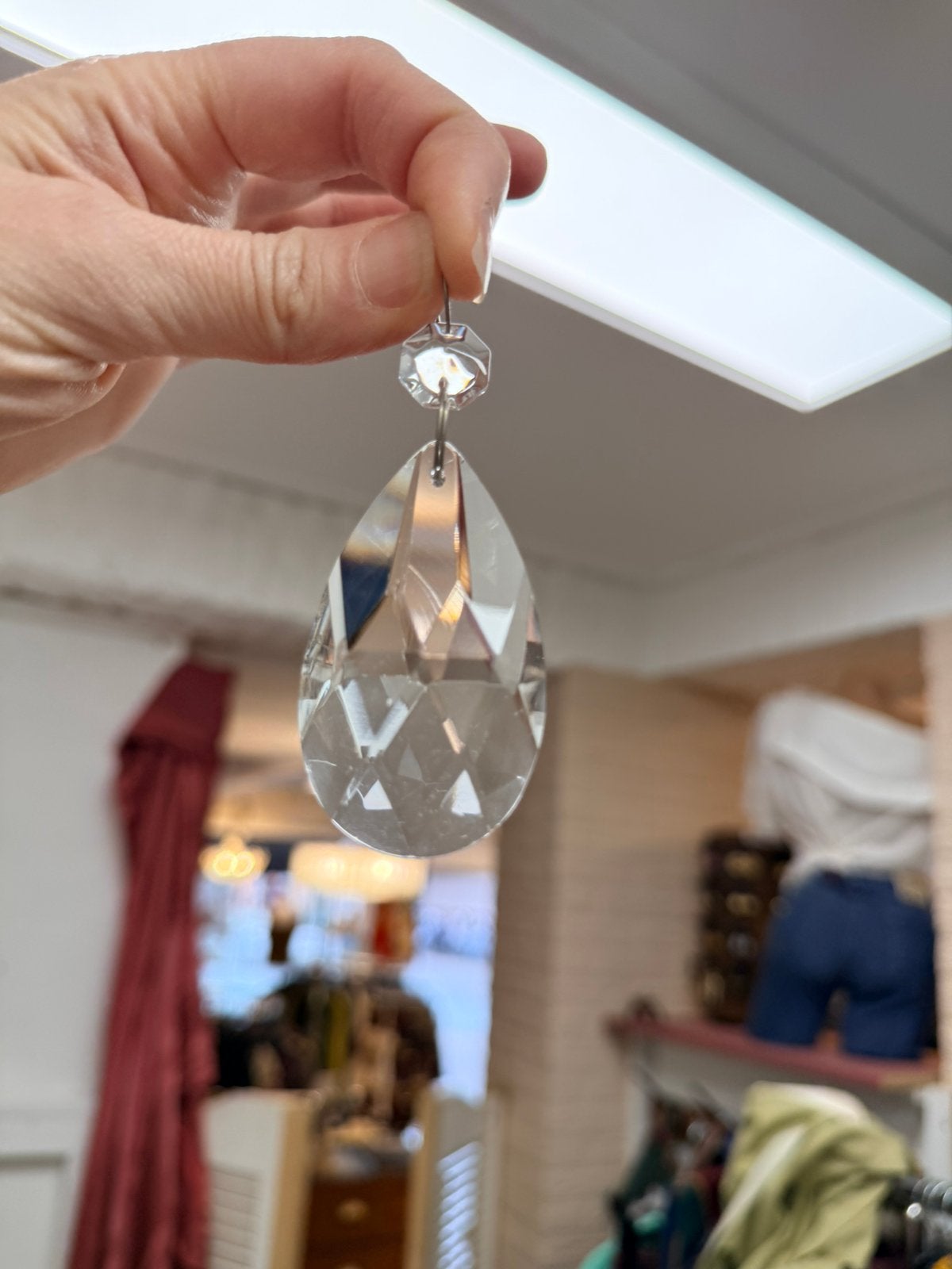 Partij glazen kroonluchter pendeloques / hangers 23 stuks, Overige merken, Ophalen of Verzenden, Zo goed als nieuw, Glas