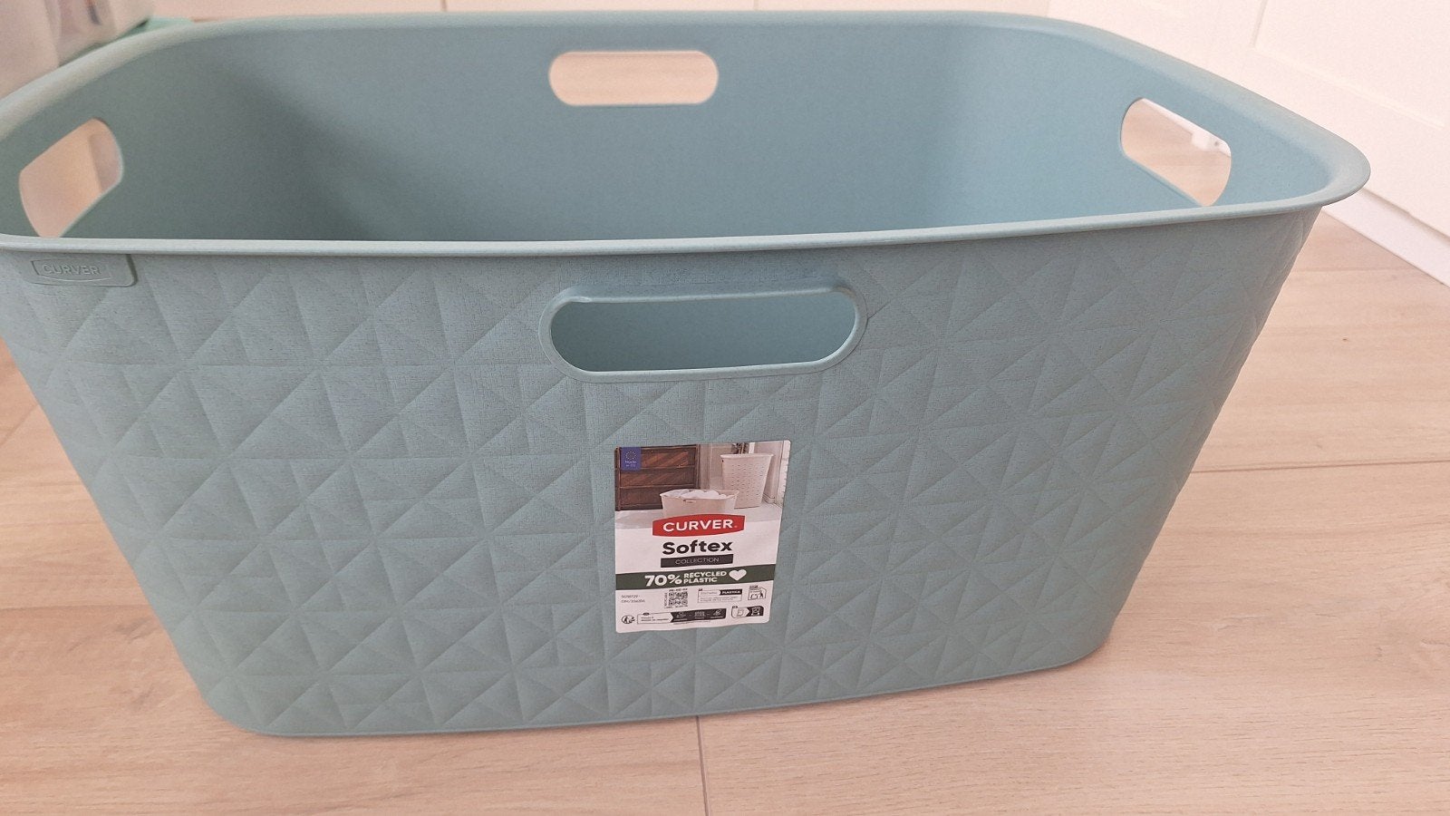 Curver Softex Mand - Gerecycled Kunststof - Groenblauw, Huis en Inrichting, Ophalen, Mand, Nieuw, Rechthoekig