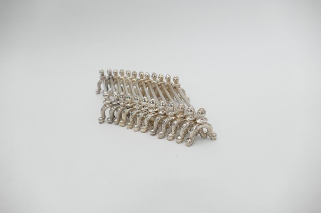 Set van 12 verzilverde messenleggers - Wiskemann, c. 1935, Antiek en Kunst, Antiek | Bestek, Ophalen of Verzenden
