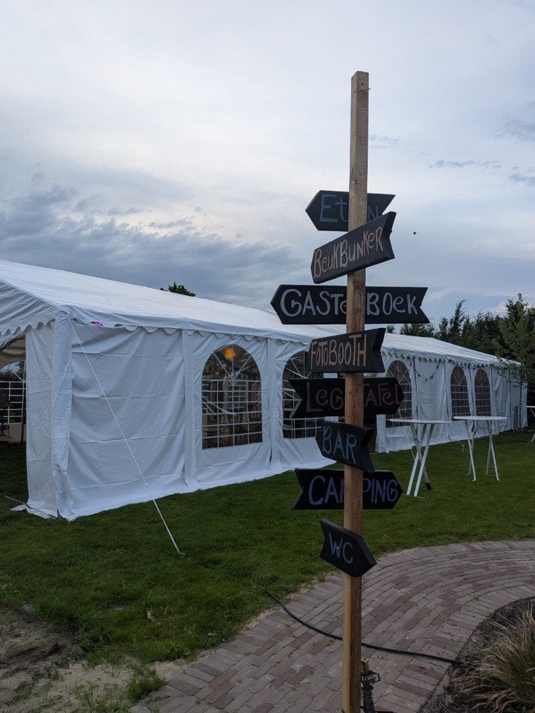 Professionele partytent, Ophalen, Partytent, 6 meter of meer, Zo goed als nieuw