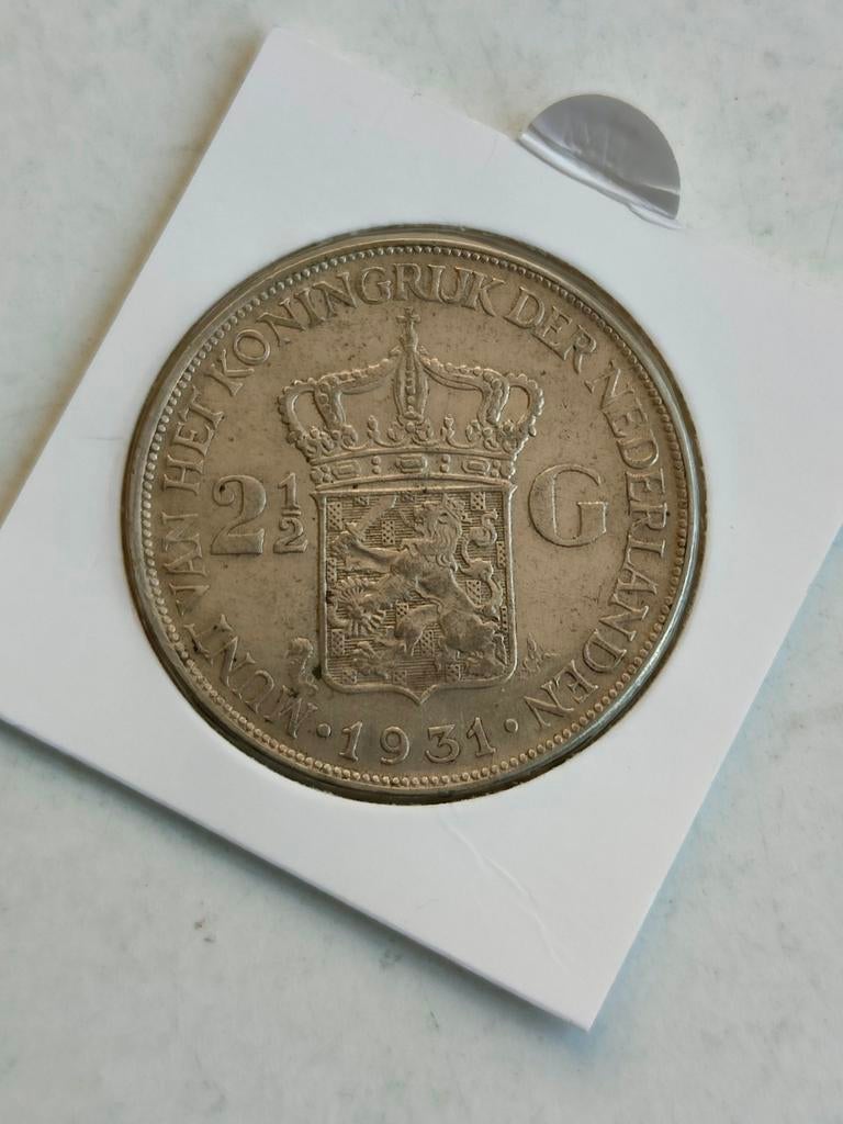 Rijksdaalder Nederland Wilhelmina 1931, Zilver, Ophalen of Verzenden, Koningin Wilhelmina, Losse munt