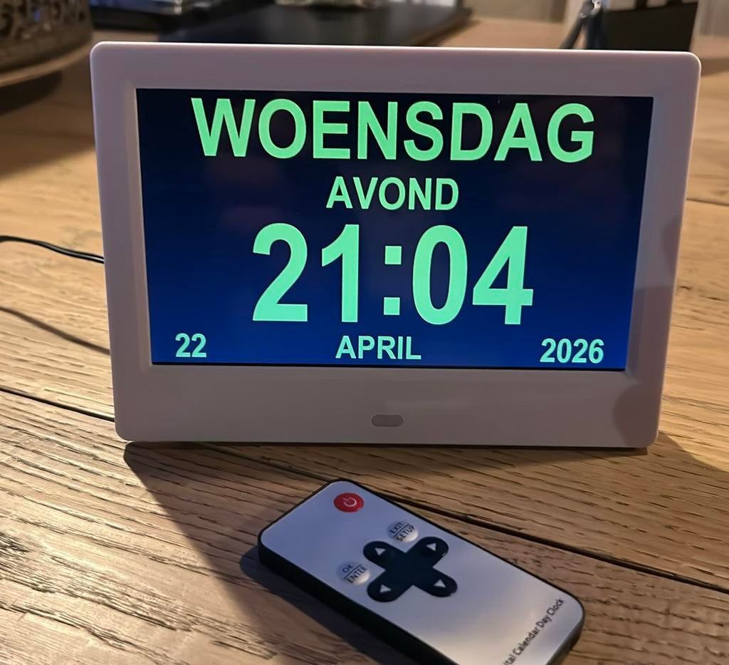 Ouderenklok - Dementieklok, Ophalen of Verzenden, Zo goed als nieuw, Digitaal, Overige typen