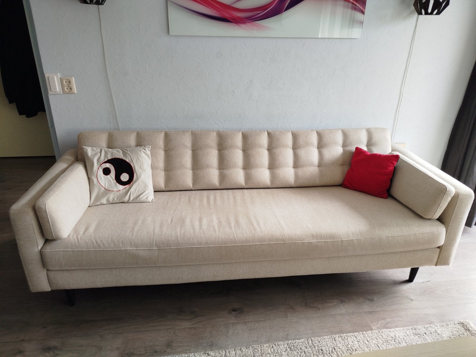 WOOOD Bank Livia 3-zitsbank -zo goed als nieuw- moet nu weg, Huis en Inrichting, Driepersoons, 75 tot 100 cm, Ophalen of Verzenden