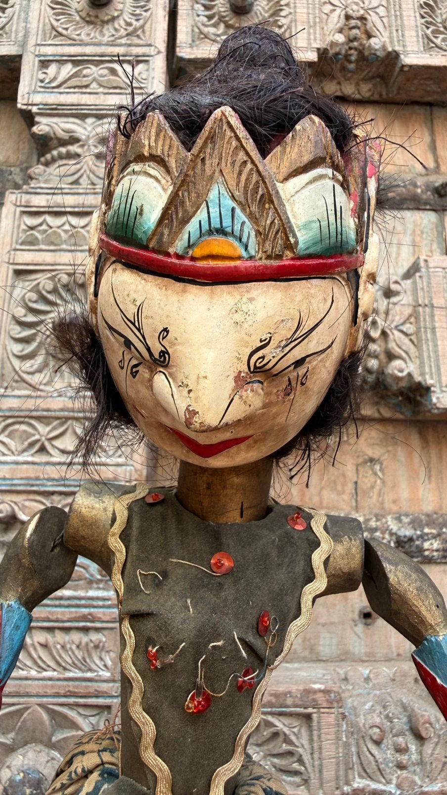 Oude Wayang Golek pop, Antiek en Kunst, Hout, Handgemaakt, Ophalen of Verzenden, Indonesië