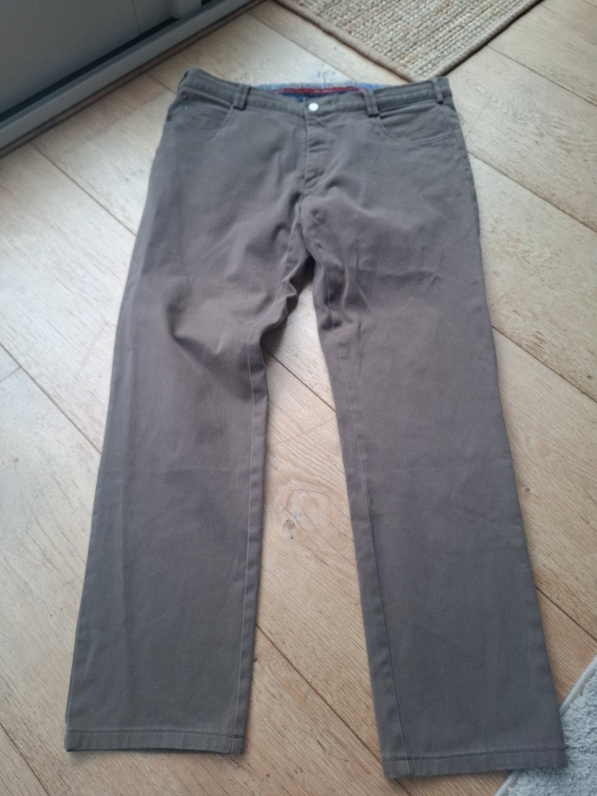 Meyer Dubai Stretch Broek Maat 26 (W/L 97/75) korter gema, Bruin, Meyer, Overige maten, Ophalen of Verzenden