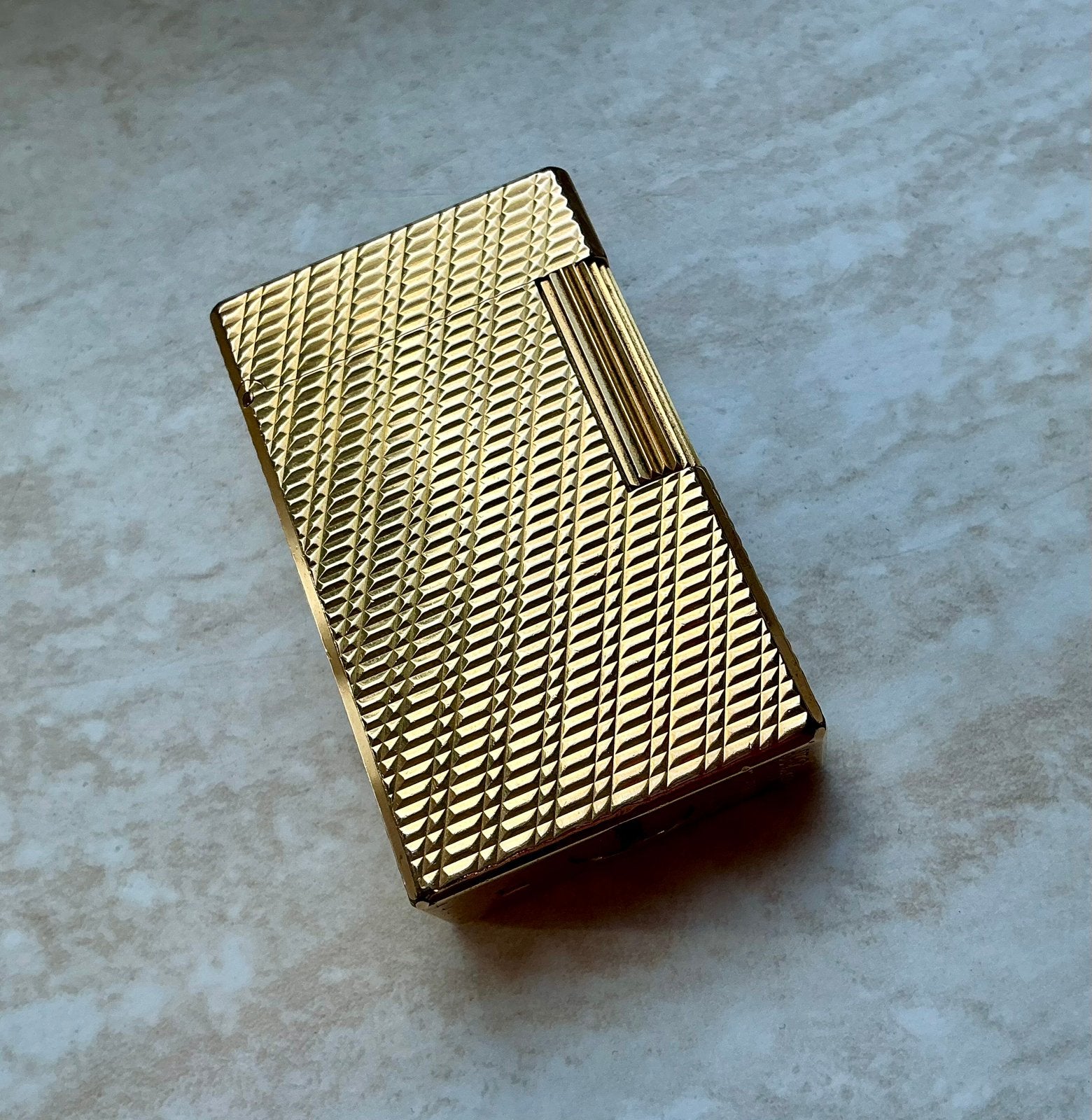 Vintage S.T.DUPONT gold plated ligne 1 Lighter, Ophalen, Zo goed als nieuw, Aansteker