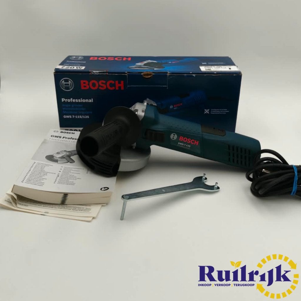 Bosch GWS 7-125 720W Haakse Slijper - Nieuw in doos, Bosch, Zo goed als nieuw, Support@bosch.com, Robert Bosch GmbH
Robert-Bosch-Platz 1
70839 Gerlingen-Schillerhöhe
Germany