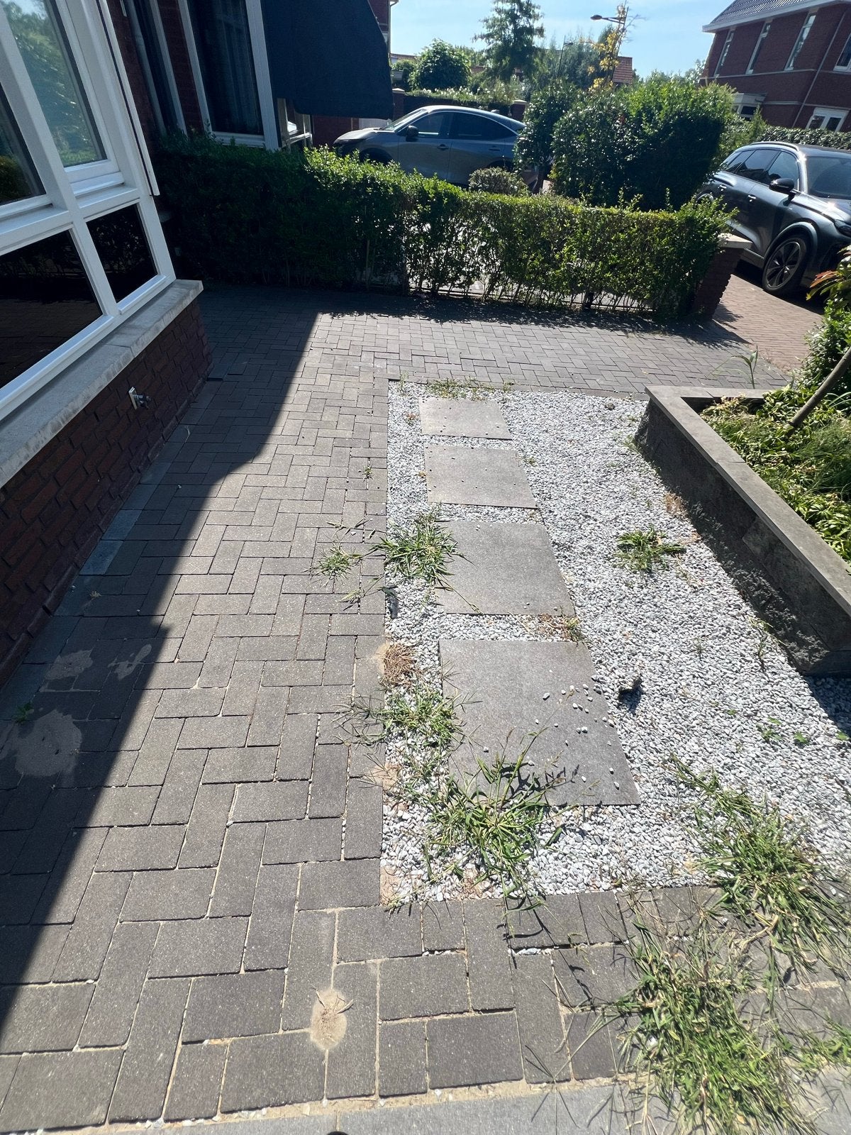 Diverse tuintegels en split gratis af te halen - 6 jaar oud, Tuin en Terras, Ophalen, Gebruikt, Klinkers, 10 m² of meer