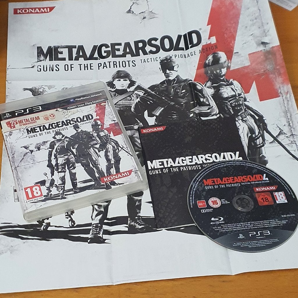 PS3 | Metal Gear Solid 4 [25th Anniversary Edition] + POSTER, Avontuur en Actie, Gebruikt, Vanaf 18 jaar, 1 speler