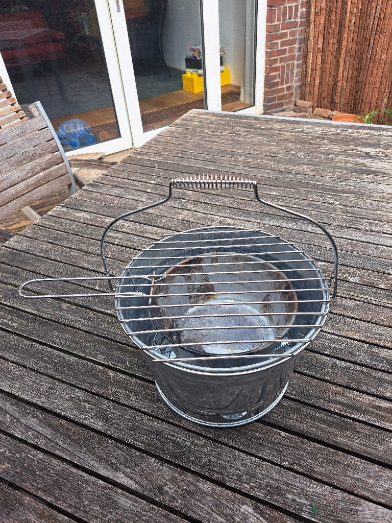 draagbare barbecue en fire starter, Tuin en Terras, Ophalen, Gebruikt, Met accessoires