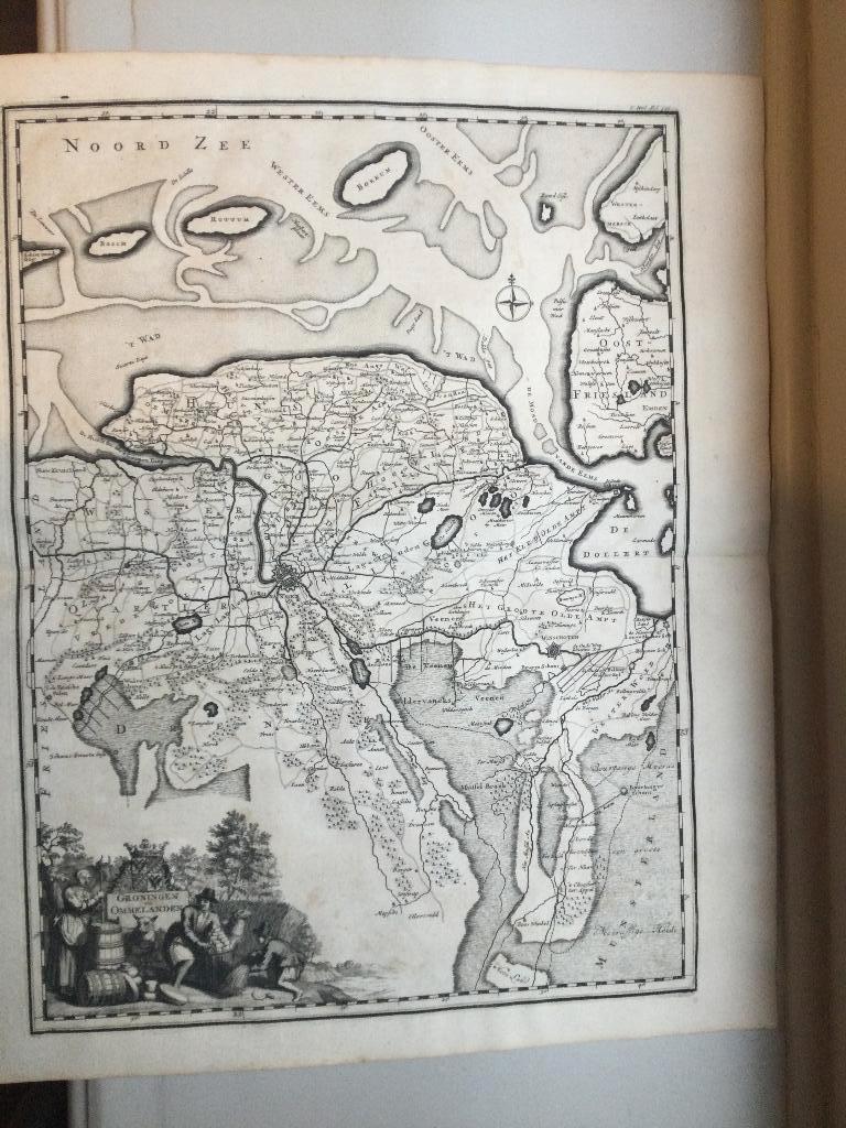 Groninger Ommelanden, Waddeneilanden, Halma 1725, Antiek en Kunst, Kunst | Etsen en Gravures, Verzenden