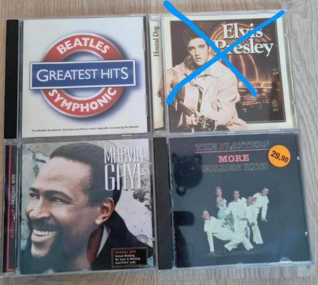 3 CD's: Beatles, Marvin Gaye, The Platters - Greatest Hits, Cd's en Dvd's, Cd's | Pop, Zo goed als nieuw, Ophalen of Verzenden