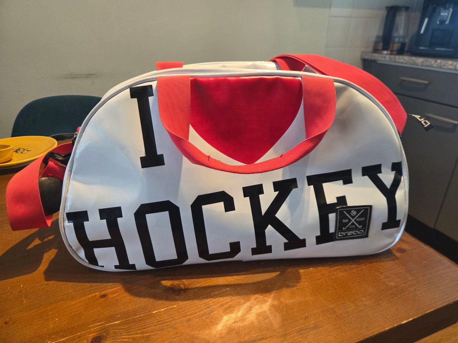 Drebbo 'I love Hockey' sporttas, Ophalen of Verzenden, Zo goed als nieuw, Tas