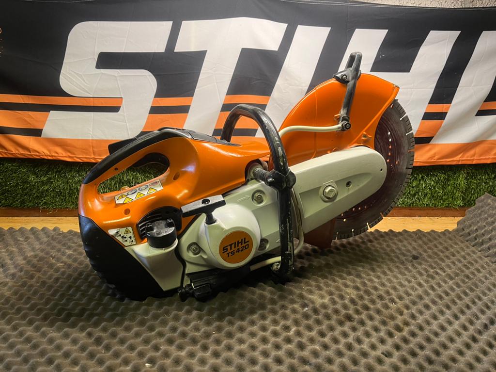 STIHL TS 420 Bandenzaag 2021 Benzine 350mm Diamantblad, Ophalen of Verzenden, Zo goed als nieuw