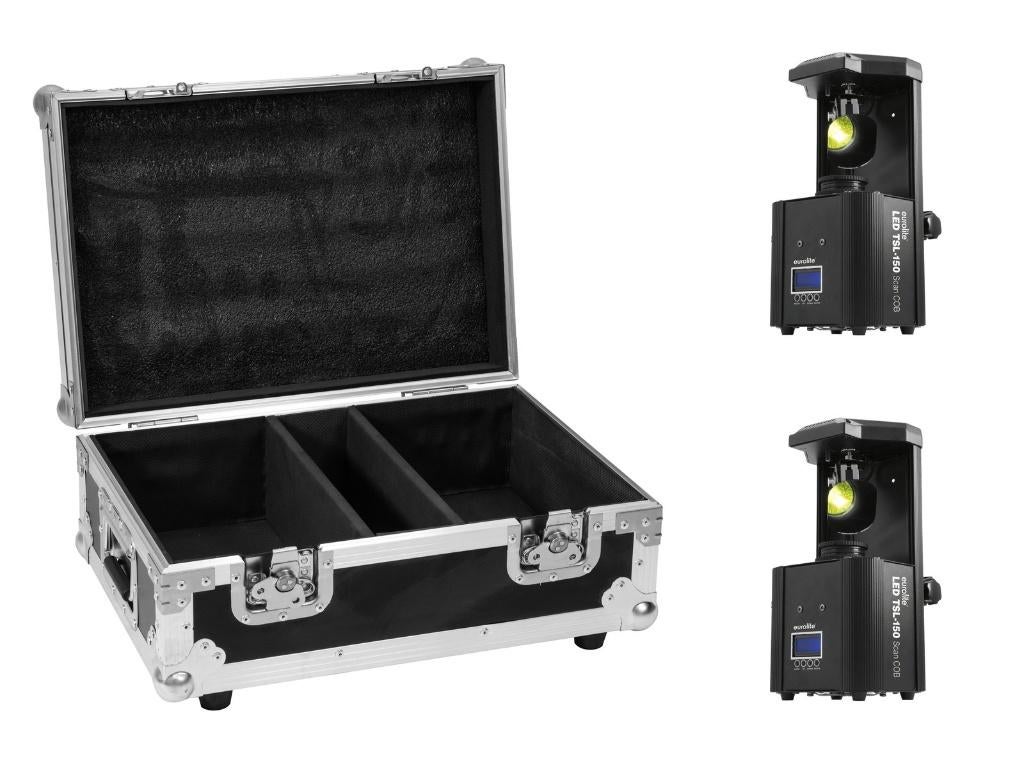 EUROLITE Set 2x LED TSL-150 Scan COB + Flightcase, Geluidgestuurd, ., Nieuw, Ophalen of Verzenden