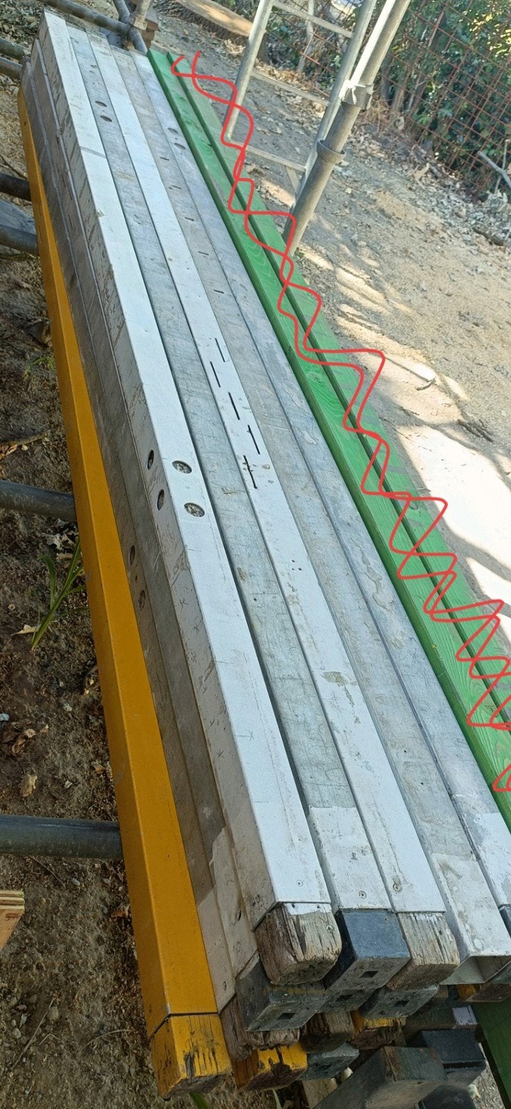 Aluminium metsel profielen, 3 meter, 18 st., Ophalen, Gebruikt, Aluminium