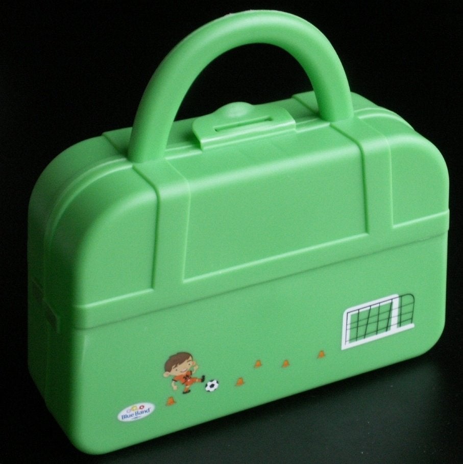 Blue Band groen broodtrommel broodkoffer lunchbox voetballer, Ophalen of Verzenden, Nieuw, Buitenlandse clubs