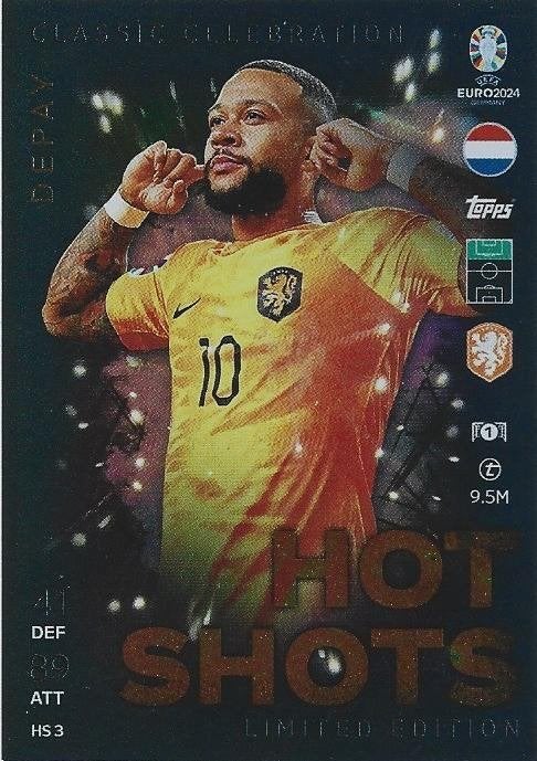 Memphis Depay Hot Shots Limited Edition (Topps), Verzenden, Nieuw, Buitenlandse clubs, Poster, Plaatje of Sticker