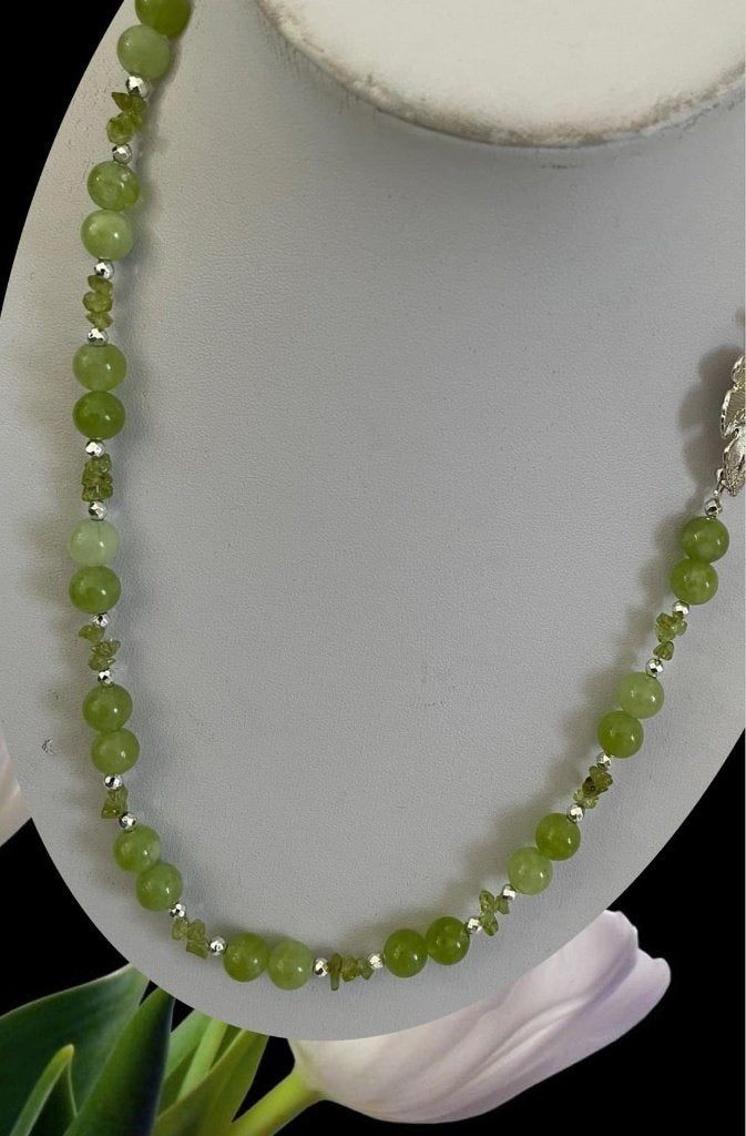 Mooie peridoot ketting  (zie omschrijving), Ophalen of Verzenden, Nieuw, Groen, Steen of Mineraal
