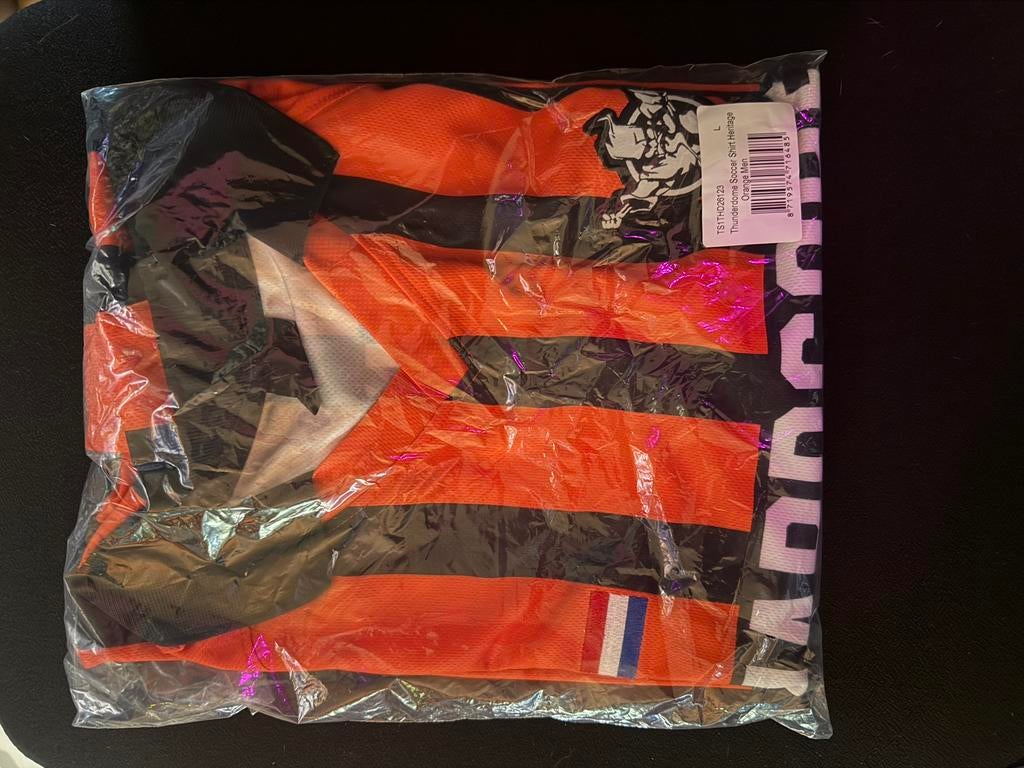 Maat L - Thunderdome Heritage Football Shirt, Ophalen of Verzenden, Zo goed als nieuw, Zwart, Voetbal