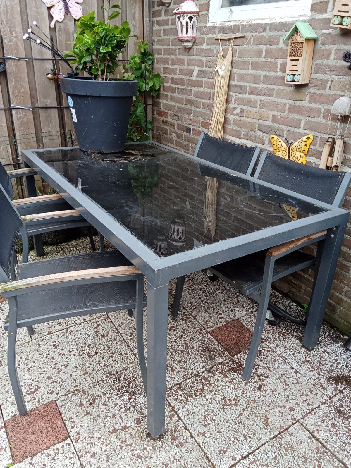 Tuinset, Tuin en Terras, Tuinsets en Loungesets, Ophalen, Gebruikt, Aluminium