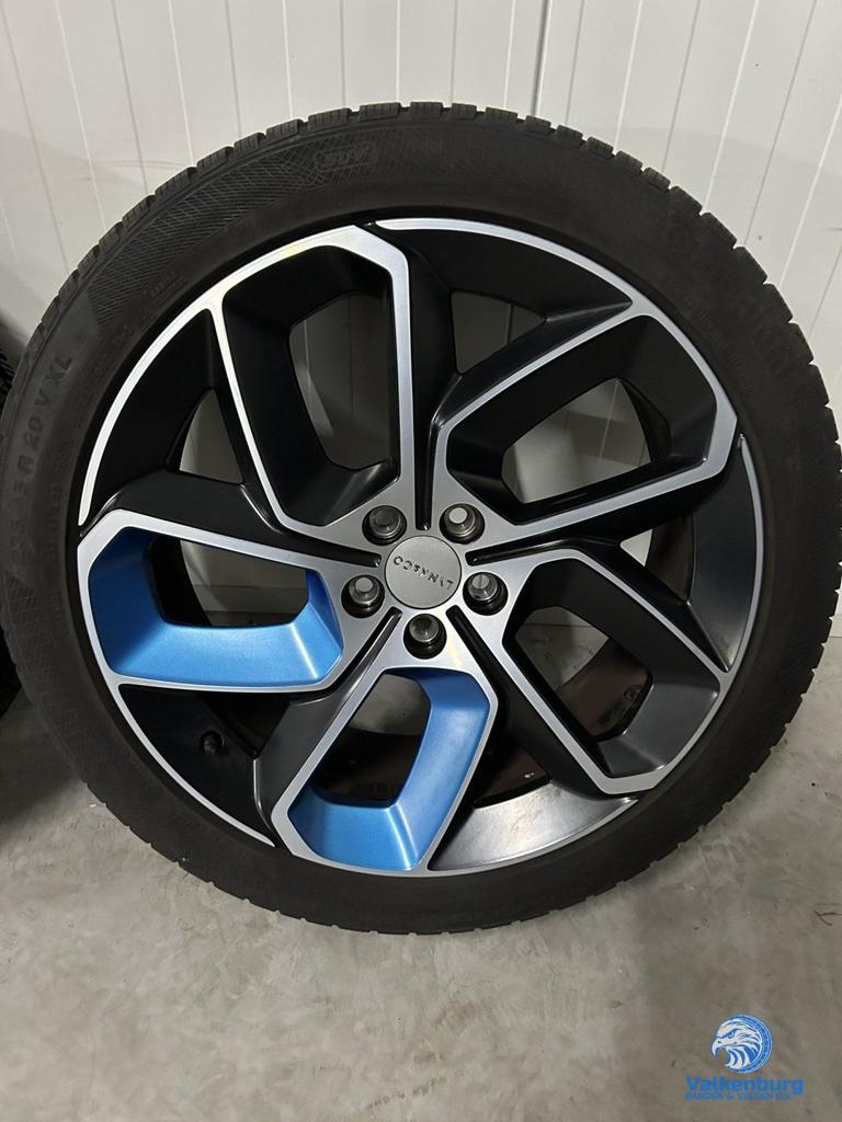 7-8mm! Originele Lynk & Co 20 inch zwarte velgen 5x108 winte, Gebruikt, -, -, Banden en Velgen