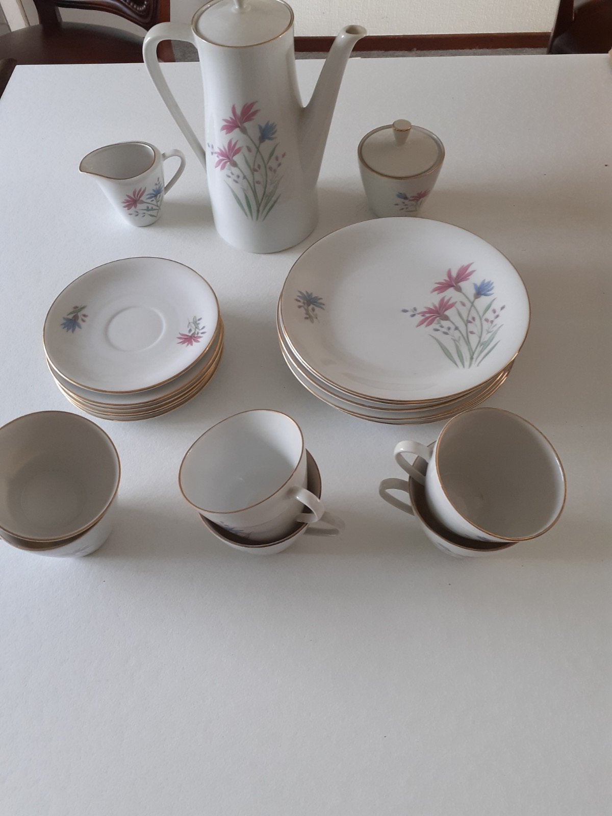 Vintage Seltmann Weiden koffie/theeservies met koren bloemmo, Huis en Inrichting, Ophalen of Verzenden, Porselein, Overige stijlen