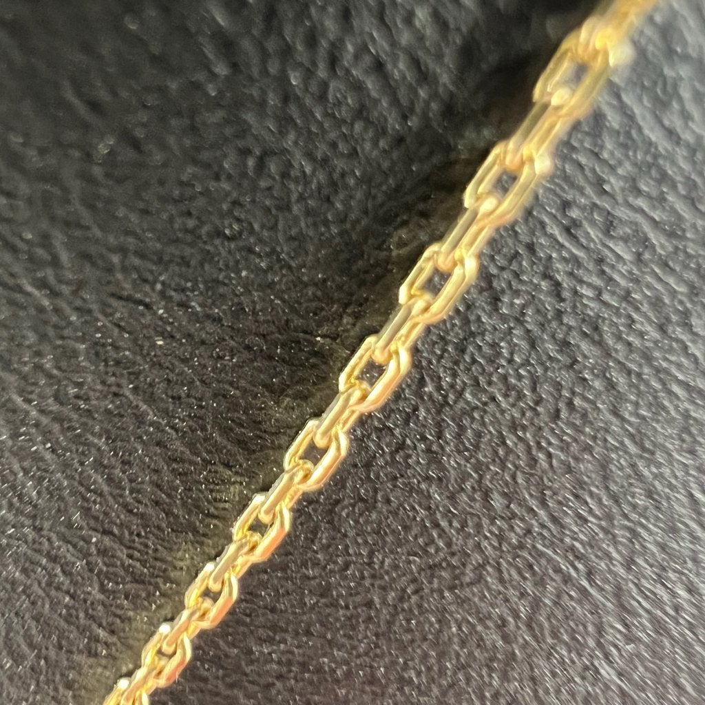 Gouden Ketting | 14k | 2,92g | ankerschakel+stier | 416857, Met hanger, Gebruikt, Ophalen of Verzenden, Goud