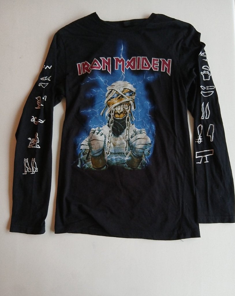 Iron Maiden longsleeve t shirt maat S zeer mooie backprint, Ophalen of Verzenden, Zo goed als nieuw, Kleding