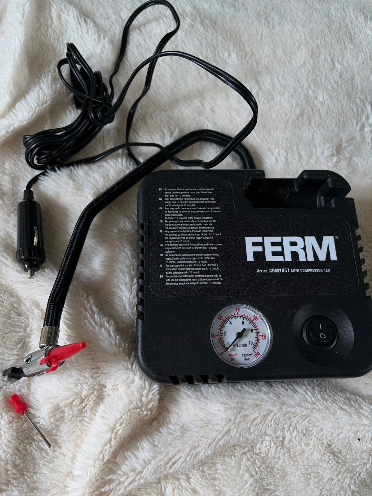 FERM CRM1057 Mini Compressor 12V - Compact en Krachtig, Ophalen of Verzenden