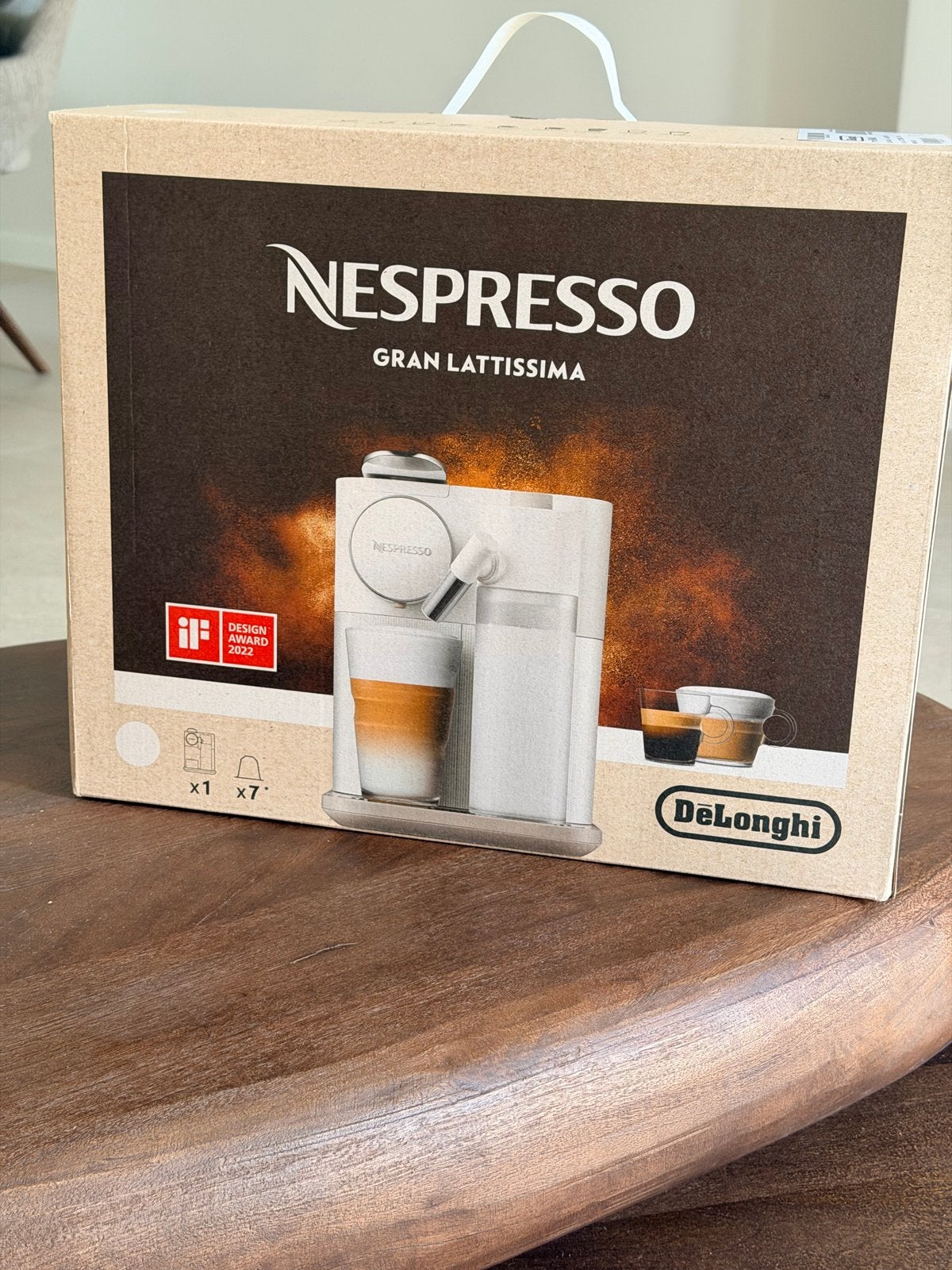 Nespresso Gran Lattissima De'Longhi - Nieuw in doos, Ophalen, 1 kopje, Koffiepads en cups, Afneembaar waterreservoir