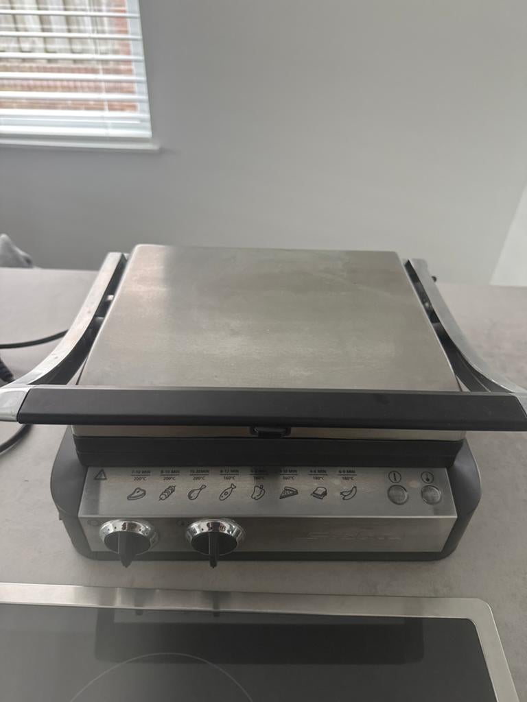 Steba PG 4.4 Contactgrill - RVS, Ophalen of Verzenden, Uitneembare platen, Zo goed als nieuw