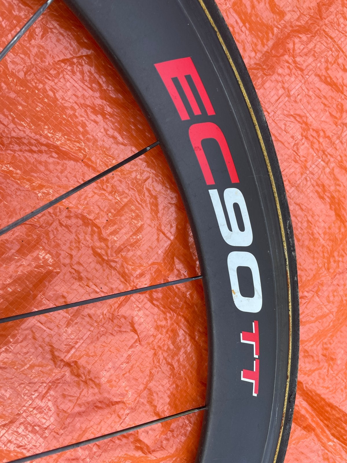 Easton EC90 Aero Wielset - Carbon Racefiets Wielen, Fietsen en Brommers, Fietsonderdelen, Gebruikt, Racefiets, Carbon, Ophalen